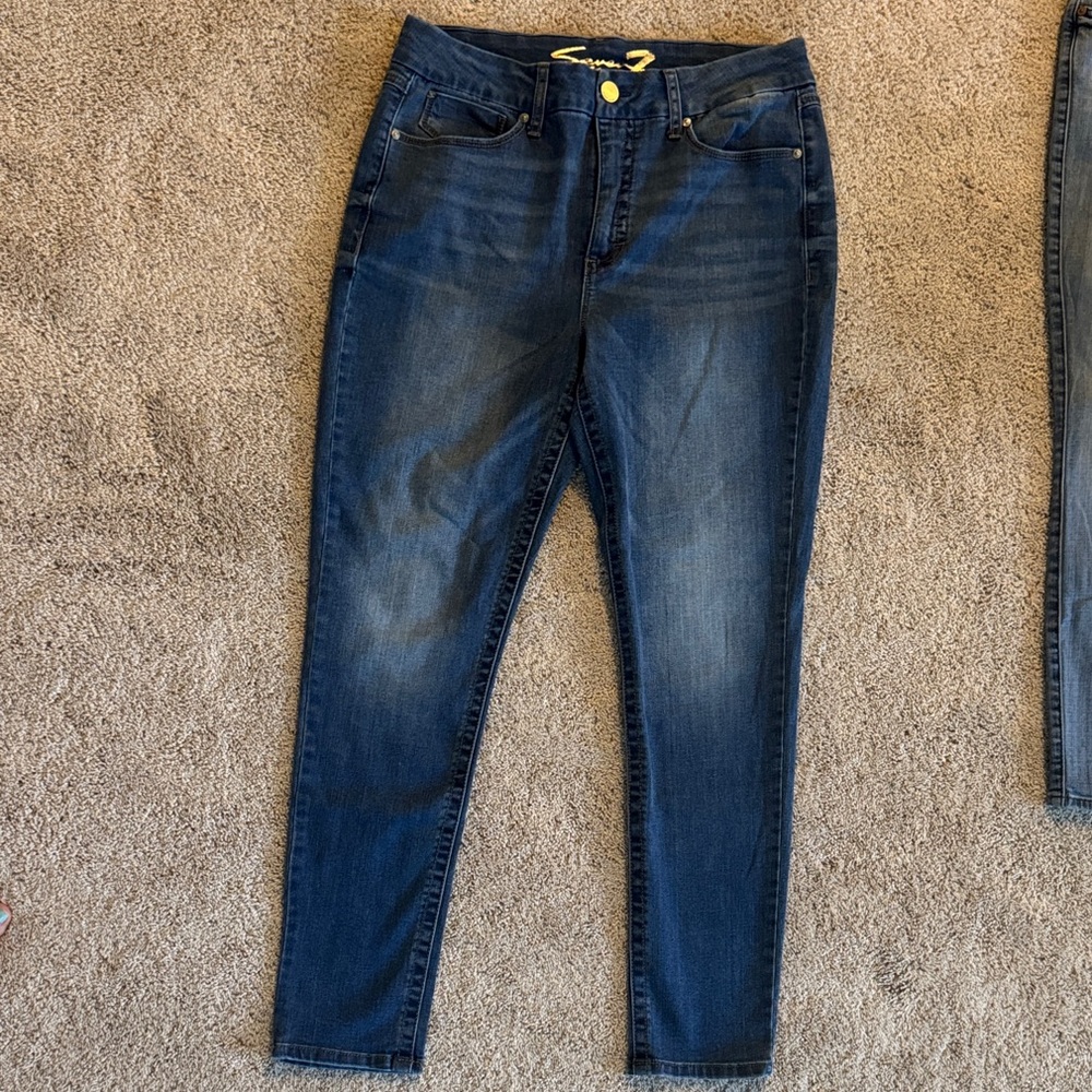 Seven7 High Rise Skinny Tummyless Women's Jeans Size 14